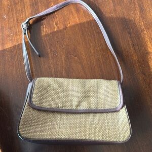 VTG Liz Claiborne woven straw purse